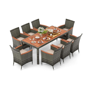 Juego de Mesa de Comedor de Mimbre y Ratán para 8 Personas, Diseño Moderno, Resistente, para Exteriores, No Apilable, Muebles para el Hogar, Embalaje en Cartón, Venta al Por Mayor - Product Image 6