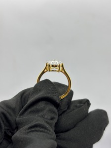 Anillo de Diamantes con Corte Ovalado de Diseño Nuevo, Diamantes Creados en Laboratorio, en Oro Amarillo de 14K, con Certificado IGI y Claridad VVS, para Mujer - Product Image 3