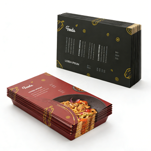 Menu de plats à emporter pour restaurant, brochure tri-pliante personnalisée, impression de prospectus publicitaire - Product Image 2