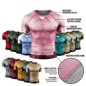 เสื้อแรชการ์ดสำหรับฝึกซ้อม BJJ ระบายอากาศได้ดี แห้งเร็ว กระชับกล้ามเนื้อ สำหรับผู้ชาย ออกกำลังกาย ฟิตเนส เล่นน้ำ ทนทาน - Product Image 1