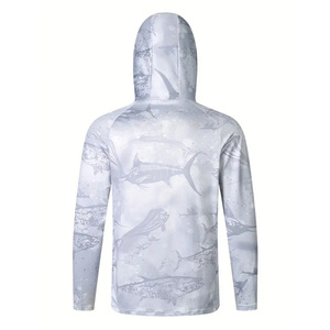 Sudadera con Capucha para Hombre, Protección Solar UPF 50, Manga Larga, Estampado por Sublimación, Anti-UV, Poliéster - Product Image 3