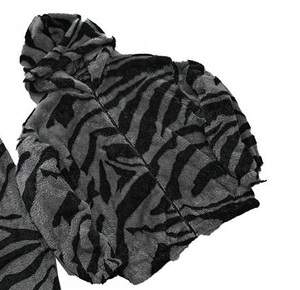 Survêtement unisexe en polaire sherpa à rayures animalières, personnalisable avec motif, en molleton épais et surdimensionné, comprenant une veste à capuche et un pantalon, vierge pour la personnalisation OEM - Product Image 5