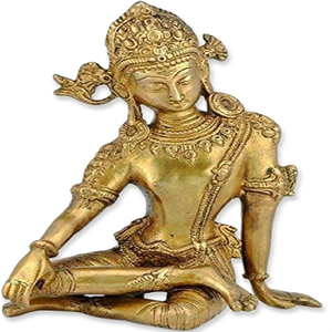 Ornate brass <b>elephant</b> figurine adorned with royal details and tiny hanging bells. Beautiful gift available At Wholesale Cheap pr - Product Image 5