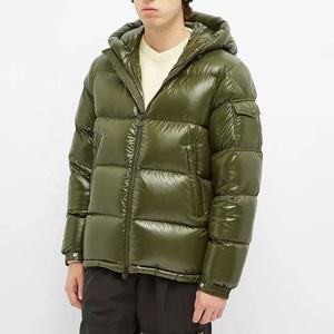 Chaqueta acolchada de algodón y poliéster de alta calidad para hombre, informal, acolchada, reflectante brillante, gruesa, de gran tamaño, para invierno, venta al por mayor - Product Image 6