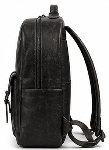 Vintage Genuine <b>Leather</b> Mens Travel <b>Backpack</b> Retro Distressed Rugged Stylish Lightweight <b>Large</b> Capacity Laptop Bag - Product Image 3