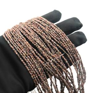 ลูกปัดเพชรแชมเปญธรรมชาติแบบไม่เจียระไน ขนาด 2-4 มม. รับรองโดย CMA สร้อยคอแบบดิบหลากสีสำหรับทำเครื่องประดับ ราชสถาน - Product Image 4