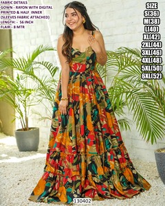 Vestido Maxi Mystique Moderno y Cómodo con Bordado Floral, de Rayón No Tejido, Transpirable, con Cintura Natural - Product Image 2