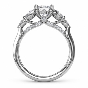 Anillo de compromiso de plata 925 para mujer con diamante talla brillante redonda, engaste de puntas, banda pavé, estilo clásico, certificado IGI - Product Image 3