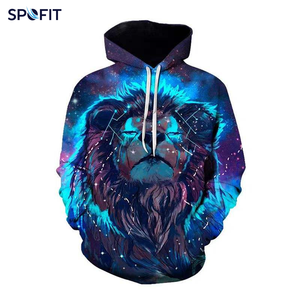 Hot Custom Digital Printed <b>Animal</b> Graphic Hoodie Unisex Pullover Cotton Fleece Sweatshirt OEM ODM Manufacturer - Product Image 3