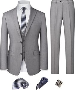 Traje de boda color gris para hombre - Product Image 1