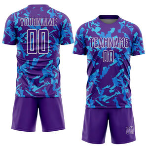 Ensemble Athlétique Camouflage Premium 220GSM 100% Polyester Respirant Maillots et Shorts de Football Uniformes - Product Image 2