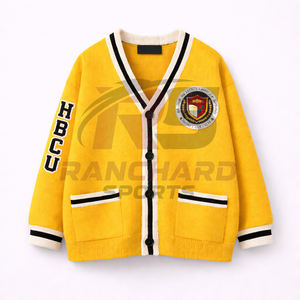 Suéter Cárdigan Universitario Personalizado HBCU |   Suéter sin mangas con botones frontales |   Ropa de Calle Ecológica 100% Algodón - Product Image 1