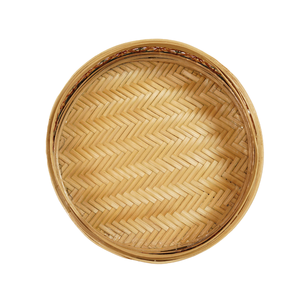 Panier de rangement rond en bambou multicolore tissé à la main avec couvercle, motif étoile hexagonale, organisateur décoratif, vente en gros - Product Image 5