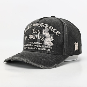 Nouvelles casquettes de baseball sportives personnalisées en stock, modèle 5 panneaux A-Frame, visière incurvée originale, Tito Double P Hat - Product Image 1