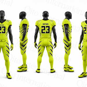 Wholesale American Football Apparel Custom Full Sublimation Football Uniforms High Elastic <b>Padded</b> Football Pants and Jersey Set - Product Image 4