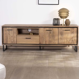 Mueble TV Vandana Silver Flow en madera de acacia, 180 cm, Baltik - Product Image 1
