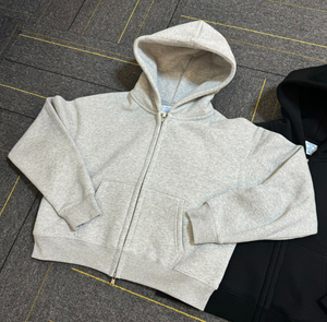 Men's <b>Hooded</b> <b>Zip</b>-Up Sweatshirt Regular Fit Solid Color Casual Autumn Wear - Product Image 4