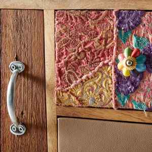 HANDCRAFTED BOHO PATCHWORK SOLID WOOD ECO-FRIENDLY DURABLE MULTIFUNCTION <b>SIDEBOARD</b> CABIANTE - Product Image 5