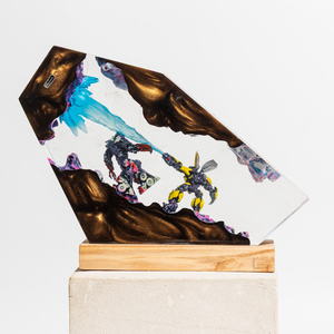 Lamp custom resin, Anime Resin Lamp,LED <b>Night</b> <b>Light</b>, handmade gift, art deco diorama lamp, personalized gift, Anime epoxy lamp - Product Image 3