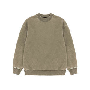 Sudaderas de Cuello Redondo de Algodón con Lavado Ácido de Fabricación Profesional, Personaliza tu Diseño de Logotipo, Sudadera con Lavado Ácido para Hombre - Product Image 4