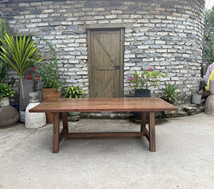 Rustic <b>Brown</b> Recycled Wood <b>Table</b> Living Room Glass Cabinet Furniture for Home Use from VietNam. - Product Image 6