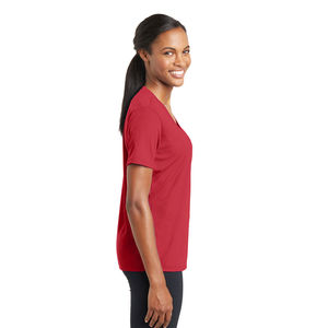 Camiseta de Manga Corta con Cuello en V para Mujer, Logotipo Personalizado, Colores y Tallas Personalizadas de Alta Calidad, Precio al por Mayor, Transpirable - Product Image 3