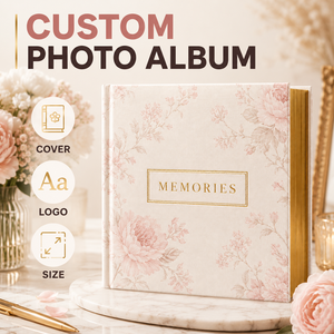 อัลบั้มรูปภาพสั่งทำ LABON ลายดอกไม้สีชมพู สมุดบันทึกความทรงจำสุดหรู กล่องเก็บของที่ระลึก ของขวัญวันครบรอบแต่งงาน เครื่องเขียน - Product Image 1