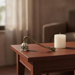 Sifflet d'extinction de bougie en laiton fait main avec motif décoratif pour l'aromathérapie en intérieur - Product Image 4