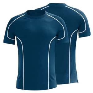T-shirt décontracté tricoté pour homme, rouge, à manches courtes, col en V, double boutonnage, imprimé par transfert thermique, 100 % coton respirant, été - Product Image 2