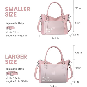 Sac fourre-tout de voyage pour femme en cuir véritable, forme demi-lune, avec bandoulière, fermeture éclair, grande capacité, tendance - Product Image 3