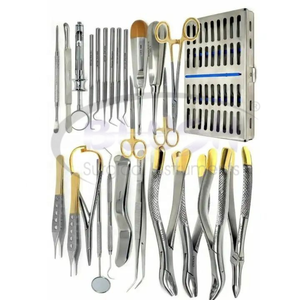 International 25-Piece Reusable Stainless Steel Dental Surgery Extracting Elevators Forceps Instrument Kit CE By <b>Blush</b> Surgical - Product Image 2