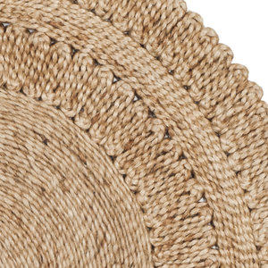 Alfombra tejida a mano de fibra de Yute natural Color sólido Producto de herramienta de torneado ecológico - Product Image 4