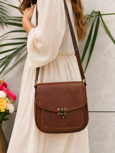 Genuine Leather Handbag Crossbody Sling Bag New Design Handmade Shoulder Crossbody Bag Unisex Leather <b>Purse</b> for Women's Use - Product Image 2