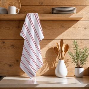 Collection tendance de torchons de cuisine à rayures teintes, personnalisés, 100% coton, design sur mesure - Product Image 1
