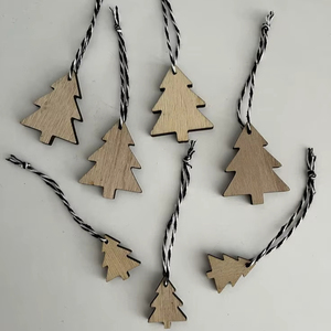 Elegante Adorno Colgante de Madera para Decoración del Hogar, Árbol de Navidad y Accesorios Decorativos Colgantes de Temporada - Product Image 1