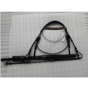 <b>Top</b> Trending Handmade Patent Leather Bridle With <b>Crystals</b> and Soft Padded Wok Manufacturer Supplier & Wholesaler Saman Exports - Product Image 3