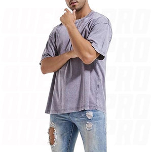 Camiseta de Verano de Algodón Grueso Oversize para Hombre, Estilo Vintage Lavado, Ajuste Holgado, Manga Corta, Top Casual Streetwear para Hombre, Mujer, Unisex - Product Image 2