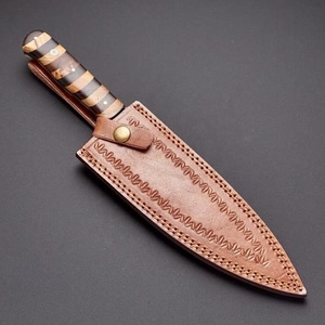 Custom Handmade Modern Chef <b>Knife</b> Wood Handle Extra <b>Sharp</b> Forged Damascus Steel Blade 8in Length Ambidextrous - Product Image 6