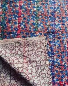 ผ้านวมผ้าแคนธาผ้าฝ้ายวินเทจสวยงามเย็บด้วยมือและซักได้สำหรับใช้ในโรงแรมและในบ้าน - Product Image 6