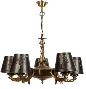 Unique, tiered rose gold lotus <b>flower</b> textured glass <b>panel</b> ceiling hanging light fixture, available at wholesale prices - Product Image 3