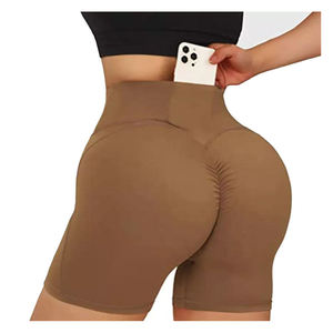 Shorts Deportivos de Cintura Alta para Mujer, 100% Algodón, Alta Elasticidad, Sin Costuras, para Gimnasio, Fitness, Running, Yoga, Ropa Deportiva - Product Image 4