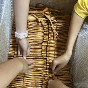 Cucharas de Madera de Acacia Ecológicas al por Mayor, las Más Vendidas, de 5.8 Pulgadas, Mini Cucharas para Miel, Mermelada y Condimentos, Solo Lavar a Mano, para Cocina - Product Image 4