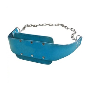 Adjustable Leather Dipping <b>Belt</b> for Weight Lifting Pain Relief with Chain & Protective Back Support Training Pull-Up Sessions - Product Image 6