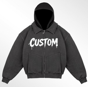 Sudadera con Capucha Lisa al por Mayor, Sudadera Oversize de Algodón para Impresión Personalizada, Bajo MOQ, Suministro de Fábrica - Product Image 6