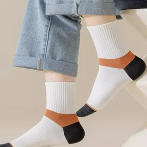 Chaussettes de sport pour hommes, blanches, orange, noires, épaisses, en polyamide respirant, pour la saison estivale - Product Image 5