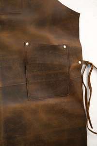 Chef <b>Barista</b> Durable Workwear Bulk Supplier Competitive Price Factory Direct Leather <b>Apron</b> for Restaurant LPN-0274 - Product Image 5