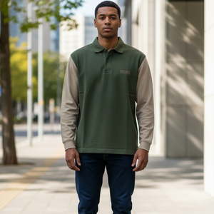 Men Winter Thick <b>Thermal</b> Long Sleeve Polo Shirt Fleece Lined Warm Full Sleeve Polo <b>Tops</b> Heavyweight Cotton Polo Shirt - Product Image 6