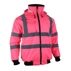 Hi Vis Reflective <b>Waterproof</b> Windproof Breathable 100% Polyester Fire Protection <b>Work</b> Jacket - Product Image 1