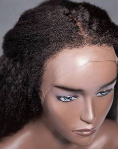 Perruques Premium 4C Edges avec texture bouclée naturelle, cheveux de bébé réalistes, fibres douces et denses, cheveux brésiliens confortables - Product Image 1