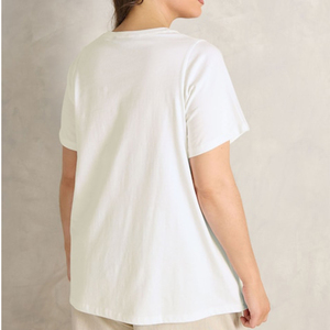 Luxury Women's White Beaded Embellished T-Shirts 100% Cotton Women's Short Sleeve T-Shirts High Quality Embellished T-Shirts - Product Image 5